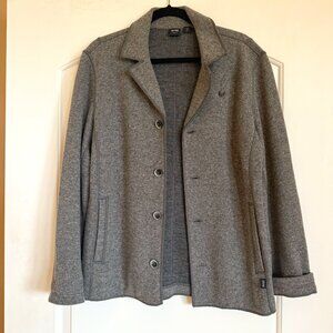 Hugo Boss Ottoman Gray Blend Mid Length Coat Slim Fit